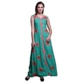 thumbnail image 1 of Bimba Robe Longue Décontractée à Imprimé Floral pour Femme, Col en V, Sans Manches, Fente avant, X-Grand, 1 of 5