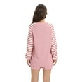 thumbnail image 6 of WBQ Women's Waffle Long Sleeve Lounge Set 2 Piece PJ Set Nightwear Pajama Set Pink Tag XXL/US 14, 6 of 8