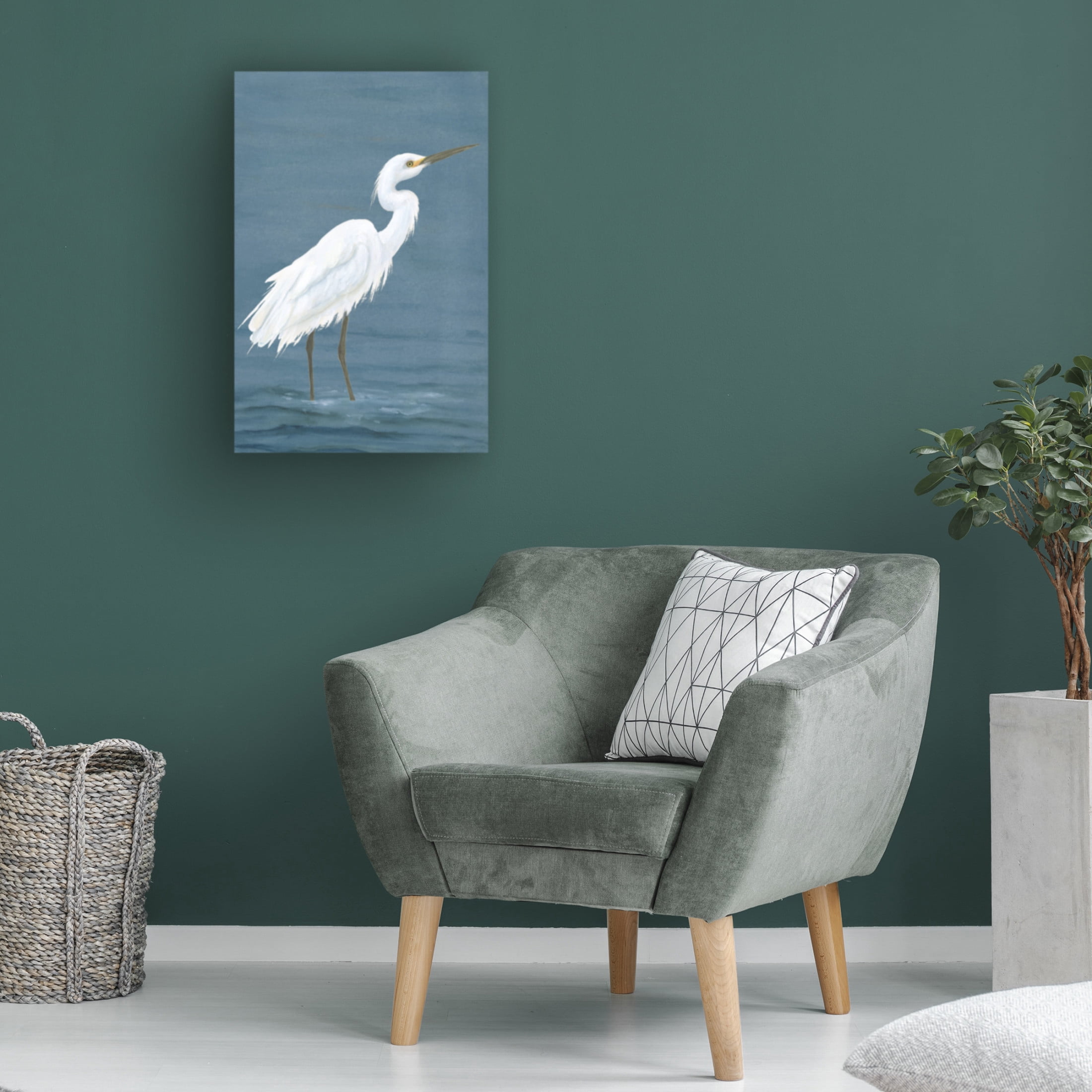 Trademark Fine Art Michael Willett  Wading Egret I Canvas Wall Art