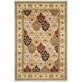 thumbnail image 4 of SAFAVIEH Lyndhurst Abigail Traditional Bordered Area Rug, Grey/Multi, 5'3" x 7'6", 4 of 11