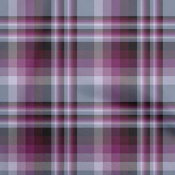 oneOoneSilkTabbyGrayishBlueFabricCheckDiyClothingQuiltingFabricPrintFabricByYard42InchWide