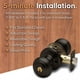 thumbnail image 3 of Pomo de puerta Copper Creek Colonial con llave, bronce toscano, 3 of 7