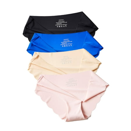 

BeautyIn Women s Seamless Briefs Underwear Solid Panties Lingerie Pack of 4