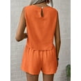 thumbnail image 3 of MORTTIC Women's Summer 2-Piece Outfits, Casual Crewneck Sleeveless Tank Tops and Shorts Lounge Matching Sets, XL, 3 of 4