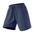 thumbnail image 6 of Sports Shorts for Men Men's Solid Color Elastic Waist Drawstring Zipper Pocket Casual Sports Shorts Blue Xl, 6 of 9