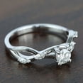 thumbnail image 2 of Oryn Jewelry 1.8 Ct Round Brilliant Moissanite Ring - 14K White Gold Plated Wedding Ring - Infinity Style Crossover Shank Engagement Ring - Daily Wear Jewelry for Her, 2 of 4