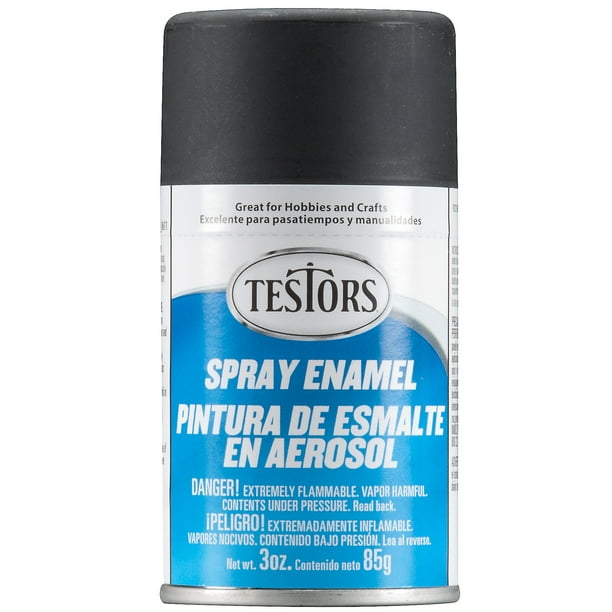 Testors Spray Paint, Flat Black, 3 oz
