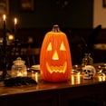 thumbnail image 4 of OANLKGI Halloween Pumpkin Lantern LED Lighted up Pumpkins Decorations Jack O' Lanterns Vintage Tabletop Fall Decor for Indoor or Outdoor Decors Thanksgiving Halloween Party Supplies, 4 of 7