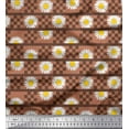 thumbnail image 1 of Soimoi polyester Crepe Fabric Stripe,Square & Daisy Floral Fabric Prints By Yard 52 Inch Wide, 1 of 1