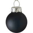 thumbnail image 2 of 9ct Black Shiny and Matte Christmas Glass Ball Ornaments 2.5" (65mm), 2 of 4