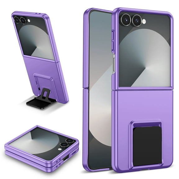 ELEHOLD Case for Samsung Galaxy Z Flip 7, Premium Shockproof Phone Case with Kickstand,Purple