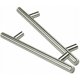 thumbnail image 2 of 20 manijas de puerta en forma de T para muebles de cocina, de acero inoxidable, distancia entre centros de 64 mm, 2 of 4