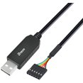 thumbnail image 1 of DTECH 6ft 3.3V FTDI USB to TTL Serial Adapter Debug Cable 6 Pin 0.1 inch Pitch Female Socket Header UART IC FT232RL, 1 of 5
