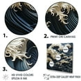 thumbnail image 3 of Designart "Abstract Azure And Snow Sea Tempest" Coastal Canvas Prints, 3 of 7