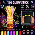 thumbnail image 5 of Ayieyill 145pcs Glow in The Dark Party Supplies for Kids Adults, Neon Light Up Christmas Party Favors with Glow Sticks, 5 of 8