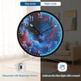 thumbnail image 5 of Voice Activated Clock with Glow Light 12 Inch Large Silent Wall Clock Battery Operated for Home Decor Wolf Face and Moon, 5 of 8