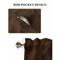 thumbnail image 6 of Rustic Wood Bathroom Window Curtain, Brown Wooden Planks Farmhouse Vintage Light Filtering Coffee Kitchen Curtains, Bedroom Living Room Curtains 2 Panel 84"x45", 6 of 6