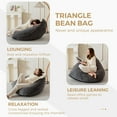 thumbnail image 2 of Bean Bag Chairs Sherpa Lazy Sofa, Giant Beanbag Chairs for Adults with Stuffed High Density Foam Filling, Comfy Chair for Living Room, 2 of 17