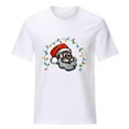 thumbnail image 4 of Abcnature Merry Christmas Tree T-Shirt Women's Cute Christmas Gnomies Graphic Tees Holiday Short Sleeve Tshirt Xmas Buffalo Plaid Red T-Shirt For Men Women T-Shirt White,D XL, 4 of 5