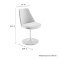 thumbnail image 2 of Lippa Swivel Dining Chair in White White, 2 of 10
