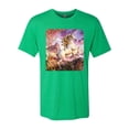 thumbnail image 2 of Wild Bobby, Unicorn Fanstasy Rainbow Castle Male Premium Tri Blend T-Shirt, Envy, Small, 2 of 3