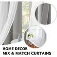 thumbnail image 4 of White Blackout Window Curtains for Kids Room 95 Inch Length Mix & Match Double Layers Grommet Curtain Panels Yellow Ombre Sheers Overlay 90% Room Darkening Thermal Drapes for Patio, 52" w 4 Pieces, 4 of 7