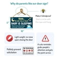 thumbnail image 2 of (Type A) - Funplus Baby Sleeping Sign for Front Door - Do Not Knock or Ring - 10"x5" PVC Plastic Hanging Sign, 2 of 5