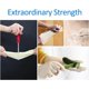 thumbnail image 2 of SZTXJ 3 Pairs of Cleaning Gloves, Dishwashing Gloves, Heavy Duty Reusable Rubber Kitchen Gloves, Bathroom, White, Size M, 2 of 4