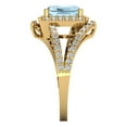 thumbnail image 3 of Clara Pucci 14K Yellow Gold 1.94ct SwissBlueTopaz Solitaire with Accents, 3 of 8