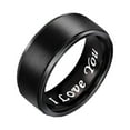 thumbnail image 2 of Mens Wedding Band In Titanium 8MM Black Plated Ring Wedding Ring Engagement Ring, 2 of 5