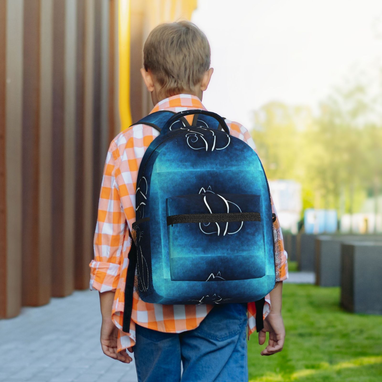 Xecao Cat Sketch Travel Backpack: A spacious, stylish computer backpack ideal for men and women, perfect for college, school, or daily travels