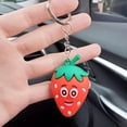 thumbnail image 3 of Llavero anillo fruta Qarigey decoración hogar coche portátil al aire libre Camping Fresa, 3 of 6