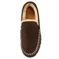 thumbnail image 4 of HOMEHOT Men's Slippers Mens Moccasin Slippers Memory Foam House Shoes with Non-Slip Rubber Adult Sole Brown 11, 4 of 4