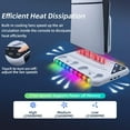 thumbnail image 2 of Para PS5 y PS5 Slim Stand RGB Cooling Station con ventilador de refrigeración y cargador doble para mandos de PlayStation 5, 2 of 10