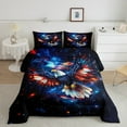 thumbnail image 2 of Erosebridal Cartoon Eagle Birds Comforter Sets King Size,Galaxy Starry Night Comforters & Duvets,American Flag Bedding King Comforter Set,Microfiber Bedroom Decor Reversible，3-Piece, 2 of 8
