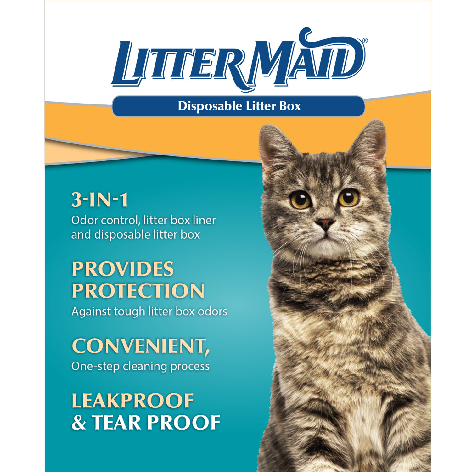 Littermaid Disposable Cat Litter Pan For Cats, Pack Of 3 Protects