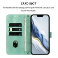 thumbnail image 6 of Wallet Case for iPhone 15 Plus, Short Strap PU Leather Case, Premium PU Leather Kickstand Magnetic Folio Cover for iPhone 15 Plus with Card Holder, Support Wireless Charging - Mint, 6 of 9