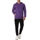 thumbnail image 2 of SUDADERA CON CAPUCHA CHIC PARA HOMBRE DE LARGA MANGA SÓLIDA CON CORDÓN PULLOVER 2XL PÚRPURA PROFUNDO, 2 of 7