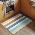 thumbnail image 3 of Abstract Gradient Stripe 2x3 Area Rugs for Living Room, Blue Brown Watercolor Non Slip Floor Mat Washable Low-Profile Indoor Carpet for Bedroom, Dining Room, Bathroom, 3 of 9