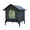 Black Heightening Bracket, variant on Yiran Outdoor Warm Waterproof Stray Cat Nest, Large, Black with Increased Bracket