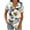 #0350-Khaki, variant on Ailaofu Women's Summer Short Sleeve Tunic Plus size ladies shirts Floral Blouse Loose Flowy Tops for Leggings
