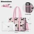 thumbnail image 5 of Teacher Tote Bag,Scottish Terrier Teacher Utility Tote Bag,Large Work Tote Bags for Women with Multiple Pockets,Top Zipper Closure,13.8x10.6x6.7 Inch, 5 of 5