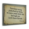 thumbnail image 2 of Scripture Walls Lord Jesus Christ Romans 5:1 Bible Verse Canvas Christian Wall Art Bible Verse Print Ready To Hang Unframed, 2 of 7