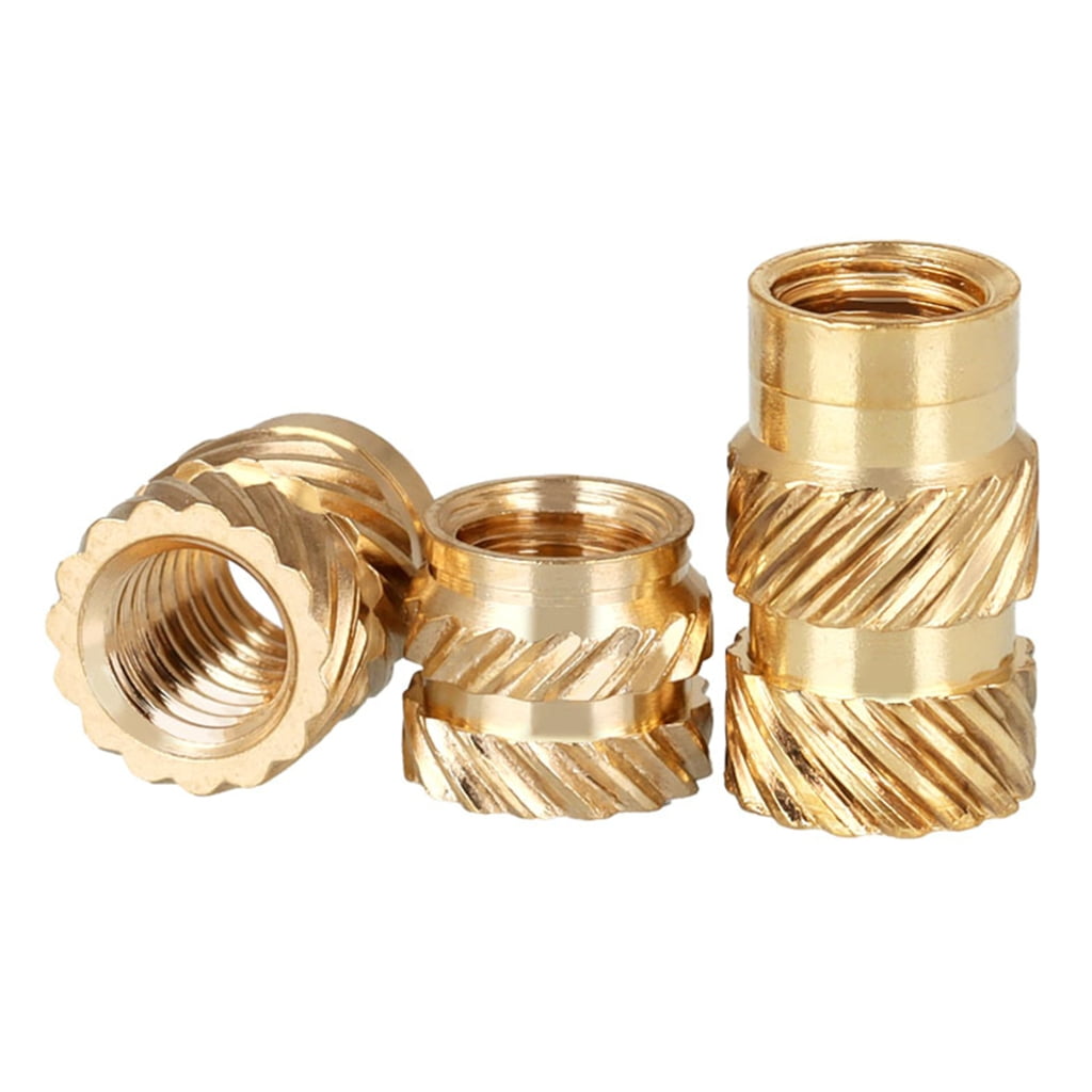 300 Pcs 2/2.5/3/4/5/6mm Female Thread Knurled Brass Threaded Insert Embedment for 3D Printing Components