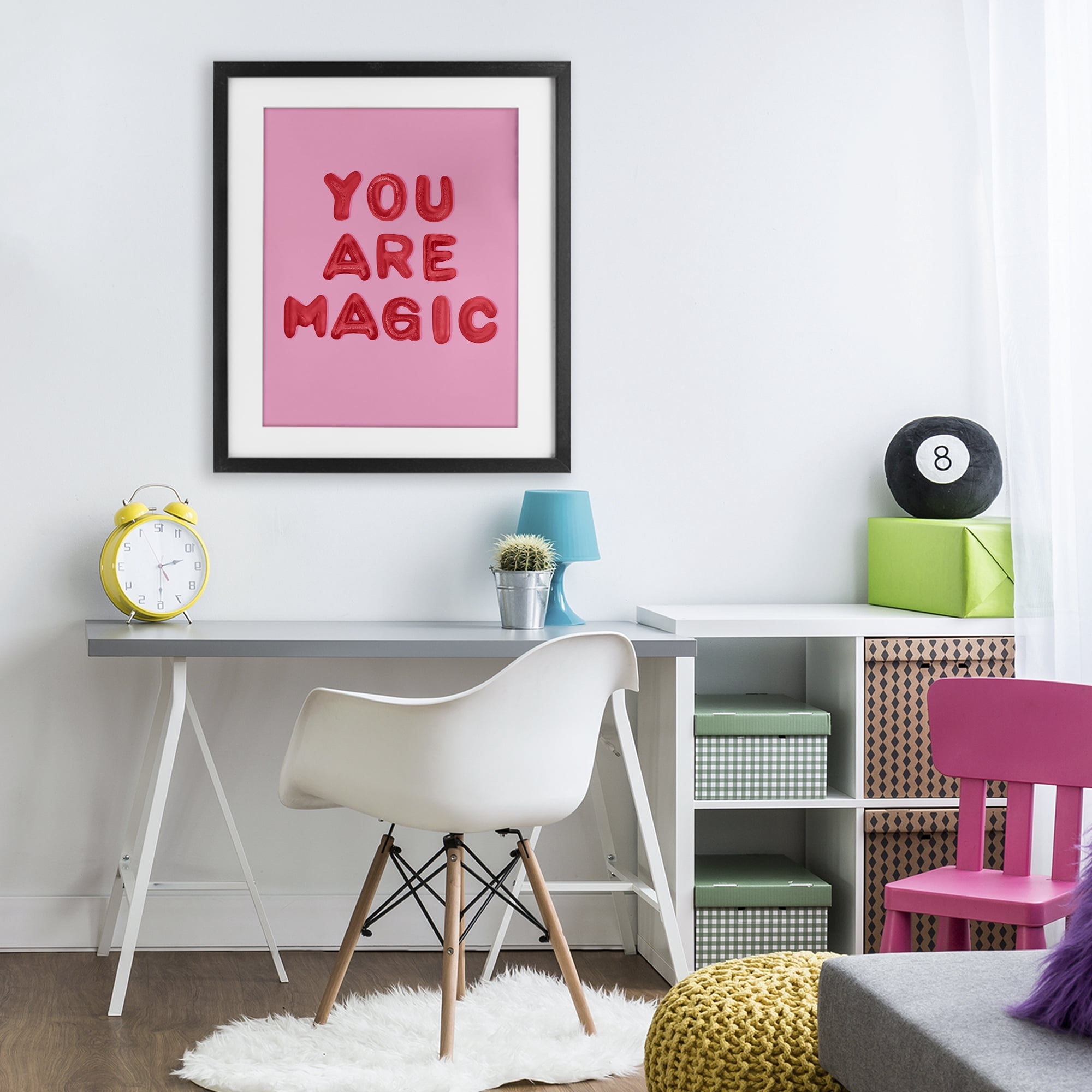 Stupell Industries You Are Magic Red & Pink Black Framed Print Under Glass, design by LISH Creative