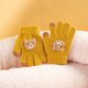 thumbnail image 1 of Guantes para niños, otoño e invierno, para niños y niñas, con dibujos de osos, resistentes al frío, cálidos, de punto de lana de cinco dedos para bebés, 1 of 6