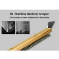 thumbnail image 6 of Pizza Oven Brush, Wooden Handle Grill Cleaning Brush With Scraper, Extended Baking Brush For Oven Rack Cleaning, Heavy Duty Wire Bristle BBQ Cleaning Tool, 6 of 9