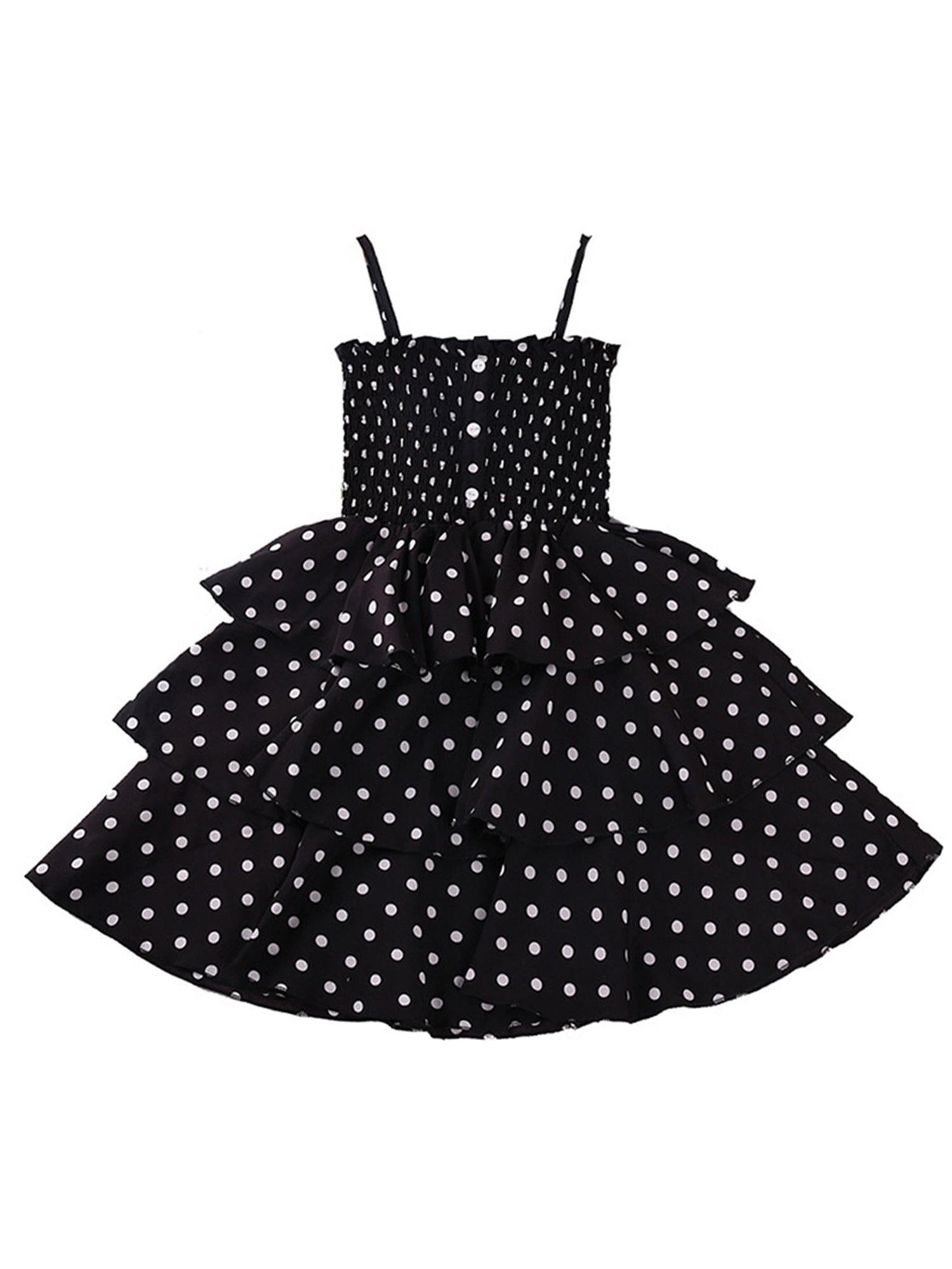 JBEELATE Toddler Baby Girl Casual Sleeveless Dress Summer Ruffle Button Down Dresses Cotton Linen Floral Tutu Skirts