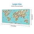 thumbnail image 4 of Disketp Gaming Mouse Pad World Travel Line Icons Map Pattern Large Mouse Mat Long Extended Desk Pad Non-Slip Rubber Mice Pads Stitched Edges Thin Pad (11.8x31.5 Inch), 4 of 9