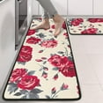 thumbnail image 2 of Kitchen Rugs Sets Of 2,Pioneer Flower Floral Print Pattern Anti Fatigue Kitchen Mat Rugs Non Slip Washable,Decorative Kitchen Floor Mats for Kitchen,Sink,Laundry,17"x47"+17"x47", 2 of 5
